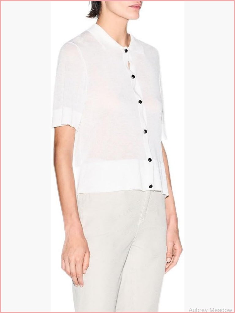 Knitted Linen Button Up Short Sleeve Cardigan